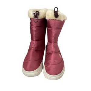 The North Face Women's Pink and White Winter Boots